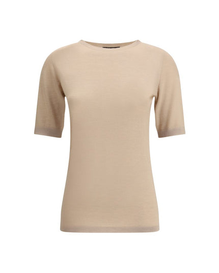 Fabiana Filippi Beige Cashmere T-Shirt