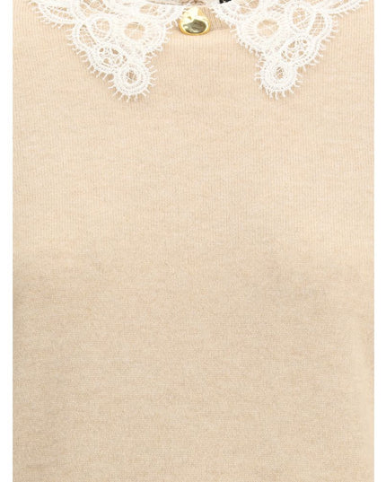 Fabiana Filippi Beige Fleece Wool Sweatshirt