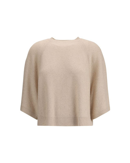 Fabiana Filippi Beige Fleece Wool Sweatshirt