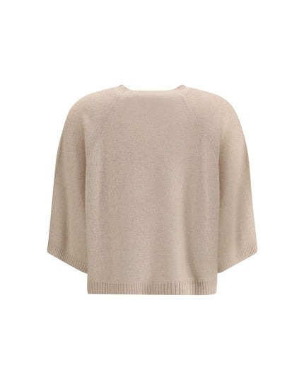 Fabiana Filippi Beige Fleece Wool Sweatshirt