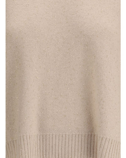 Fabiana Filippi Beige Fleece Wool Sweatshirt