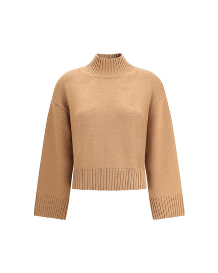Fabiana Filippi Beige Fleece Wool Sweatshirt