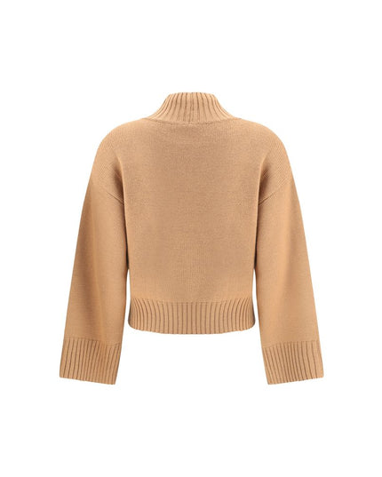 Fabiana Filippi Beige Fleece Wool Sweatshirt