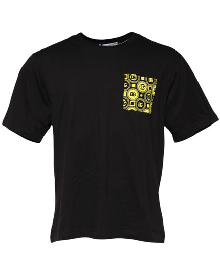 Dolce & Gabbana Black Minimalist Cotton Crew Neck T-shirt