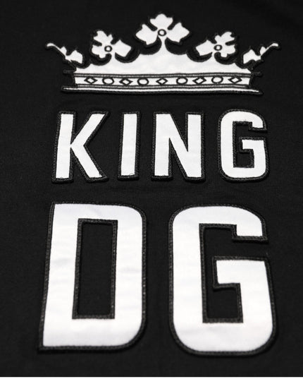 Dolce & Gabbana Black DG King Crown Cotton Crew Neck T-shirt