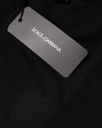 Dolce & Gabbana Black Cotton Crew Neck Short Sleeves T-shirt