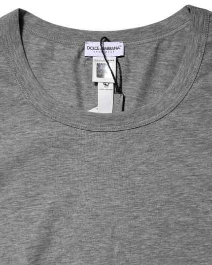 Dolce & Gabbana Gray Crew Neck Short Sleeves Underwear T-shirt