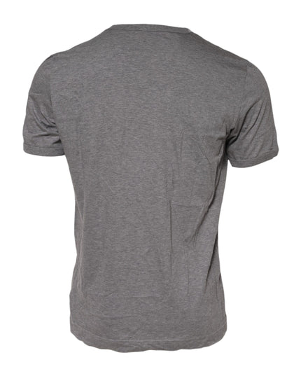 Dolce & Gabbana Gray #DGFamily Cotton Crew Neck T-shirt