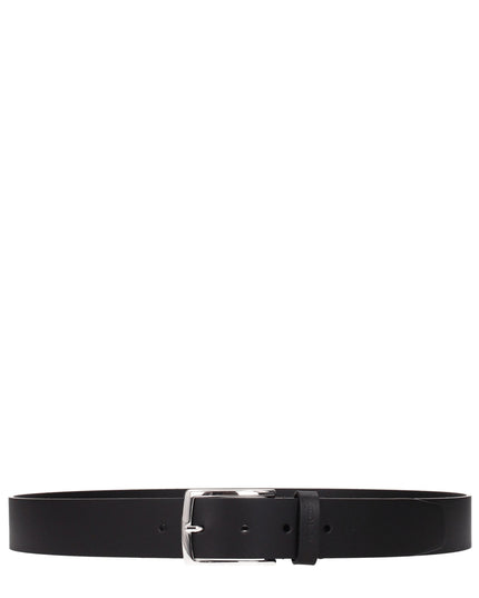 Testoni Black Leather Regular Belt