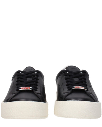 Kenzo Black Leather Low Top Sneakers