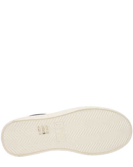 Kenzo Black Leather Low Top Sneakers