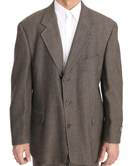 Dolce & Gabbana Brown Single Breasted Wool Suit