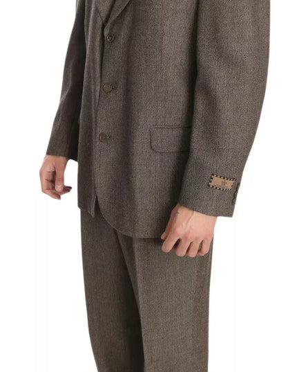 Dolce & Gabbana Brown Single Breasted Wool Suit