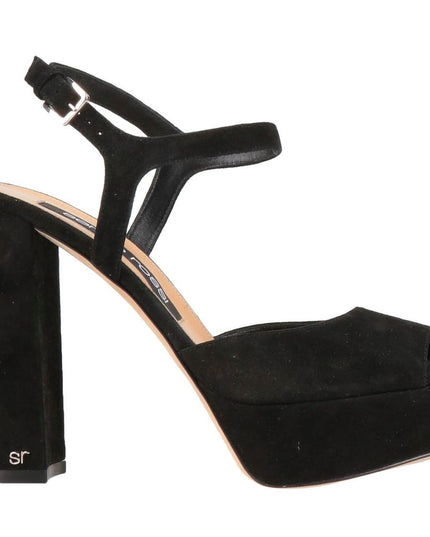 Sergio Rossi Black Velvet Sandal