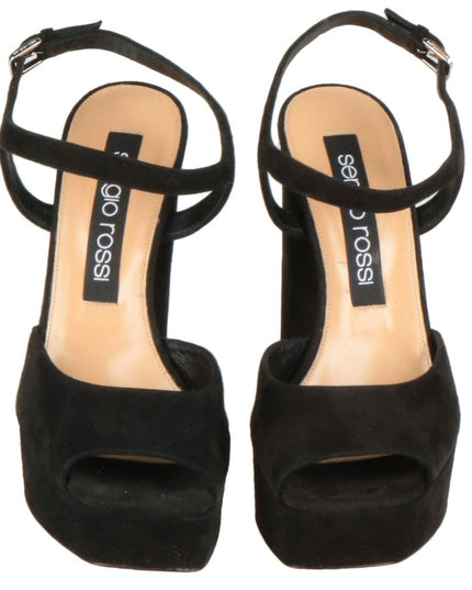 Sergio Rossi Black Velvet Sandal