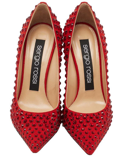 Sergio Rossi Red Calfskin Women Pump