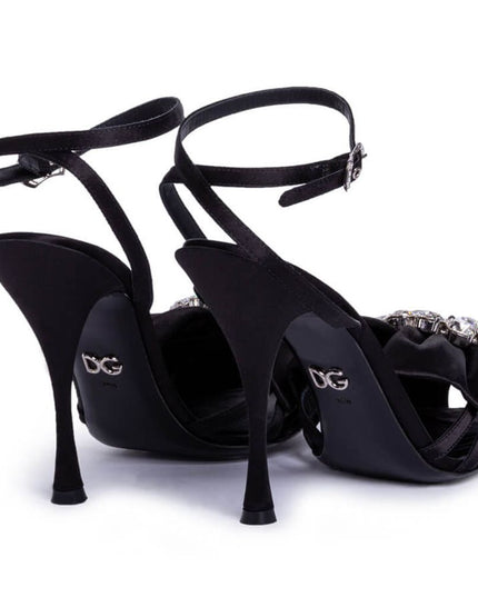 Dolce & Gabbana Black Goatskin Sandal