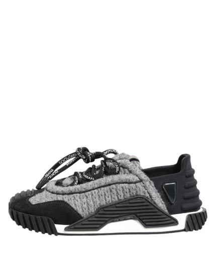 Dolce & Gabbana Black Gray NS1 Low Top Sneakers Shoes