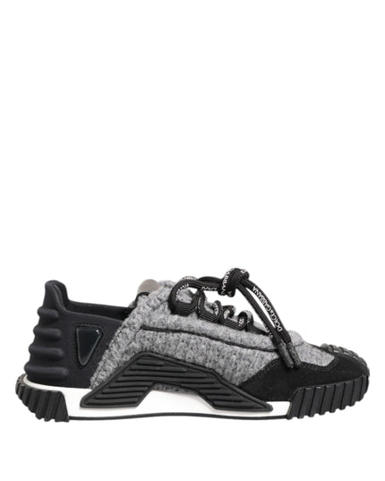 Dolce & Gabbana Black Gray NS1 Low Top Sneakers Shoes