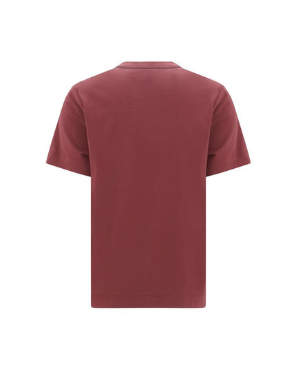Brunello Cucinelli Bordeaux Cotton T-Shirt