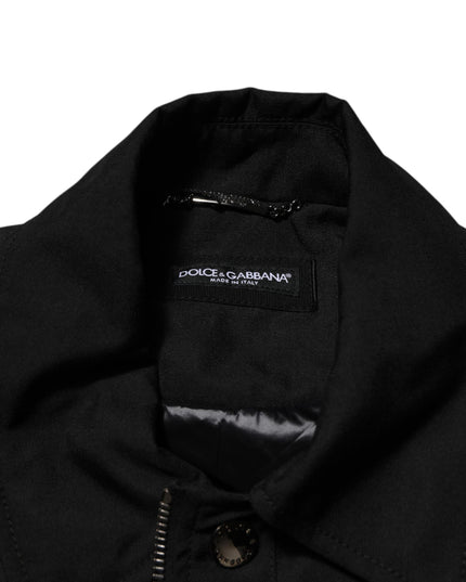 Dolce & Gabbana Black Patch Pocket Full Zip Bomber Jacket