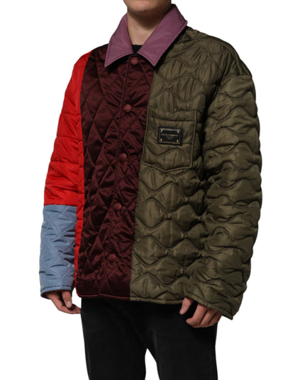 Dolce & Gabbana Multicolor Patchwork PolyesterQuilted Jacket