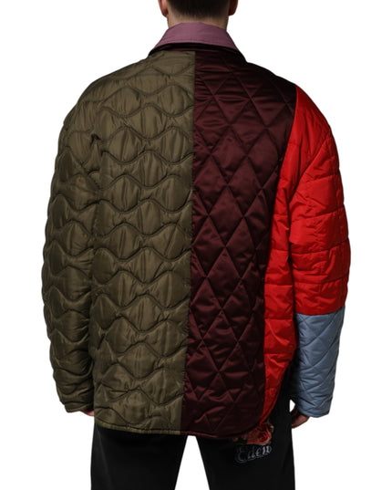 Dolce & Gabbana Multicolor Patchwork PolyesterQuilted Jacket