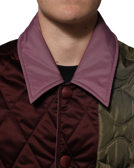 Dolce & Gabbana Multicolor Patchwork PolyesterQuilted Jacket