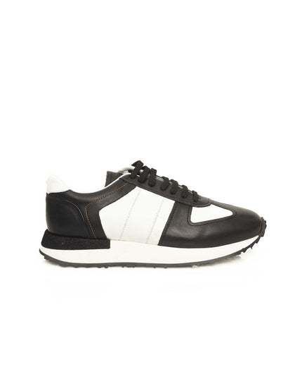 Cerruti 1881 Black Calfskin Men Sneaker