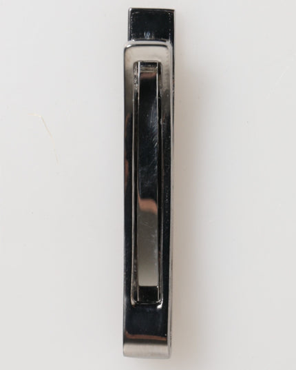 Dolce & Gabbana Silver Tone Brass Logo Branded Men Accessory Tie Clip Bar