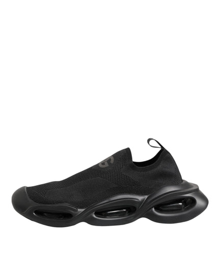 Dolce & Gabbana Black Slip On Wave Low Top Men Sneaker Shoes