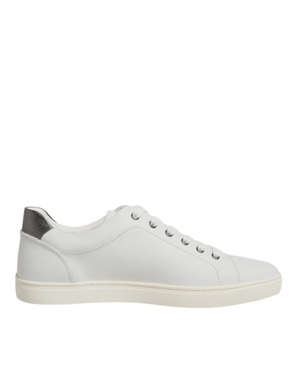 Dolce & Gabbana White Sacred Heart Men Low Top Sneakers Shoes