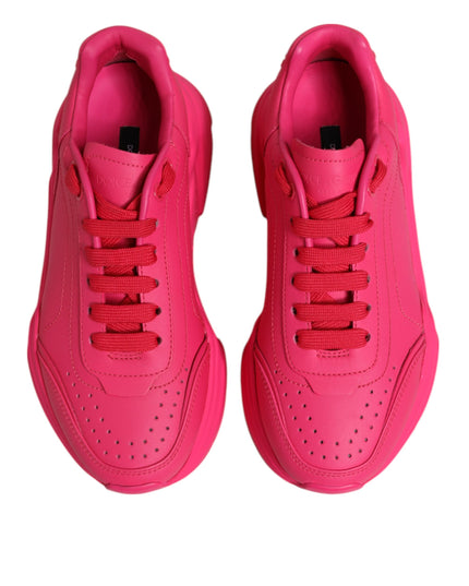 Dolce & Gabbana Pink Leather Daymaster Low Top Sneakers Shoes