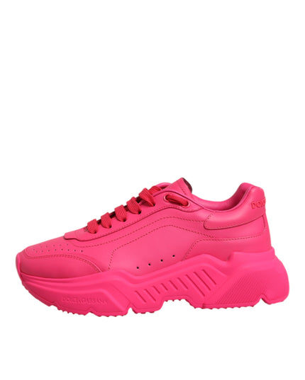Dolce & Gabbana Pink Leather Daymaster Low Top Sneakers Shoes