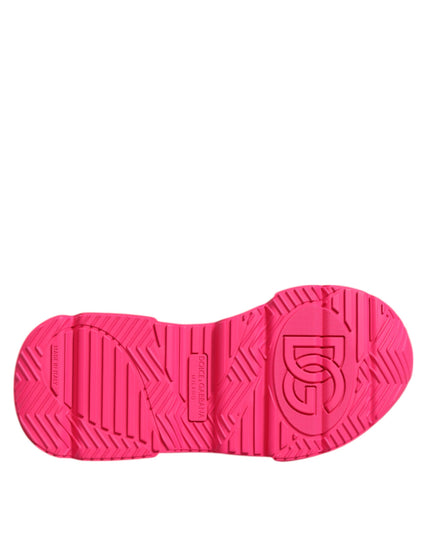 Dolce & Gabbana Pink Leather Daymaster Low Top Sneakers Shoes
