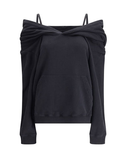 MM6 Black Cotton Sweatshirt