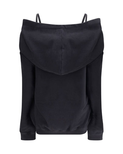 MM6 Black Cotton Sweatshirt