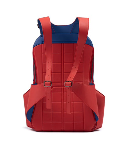 Ferrari Red Leather Technical Backpack