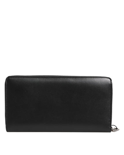Dolce & Gabbana Black Brown Exotic Leather Men Continental Clutch Wallet