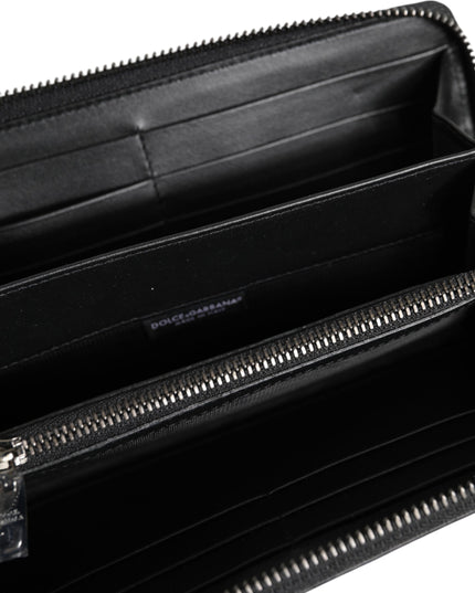 Dolce & Gabbana Black Brown Exotic Leather Men Continental Clutch Wallet