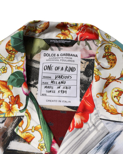 Dolce & Gabbana Multicolor Shell Print Hawaii Casual Shirt