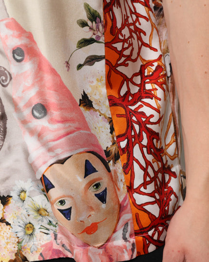 Dolce & Gabbana Multicolor Shell Print Hawaii Casual Shirt