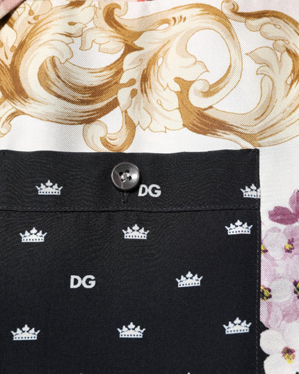 Dolce & Gabbana Multicolor Printed Button Down Casual Shirt