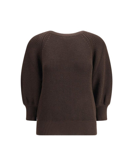 Ella Brown Merino Wool Sweatshirt