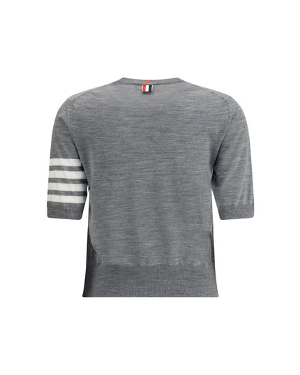 Thom Browne Gray Fleece Wool T-Shirt