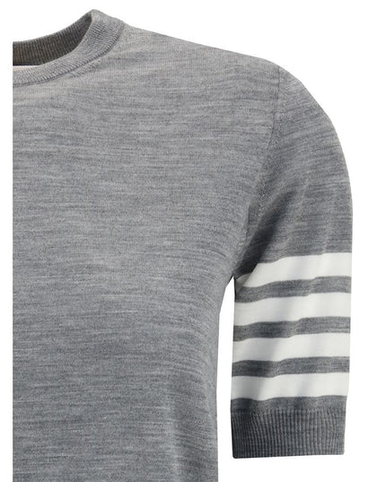 Thom Browne Gray Fleece Wool T-Shirt