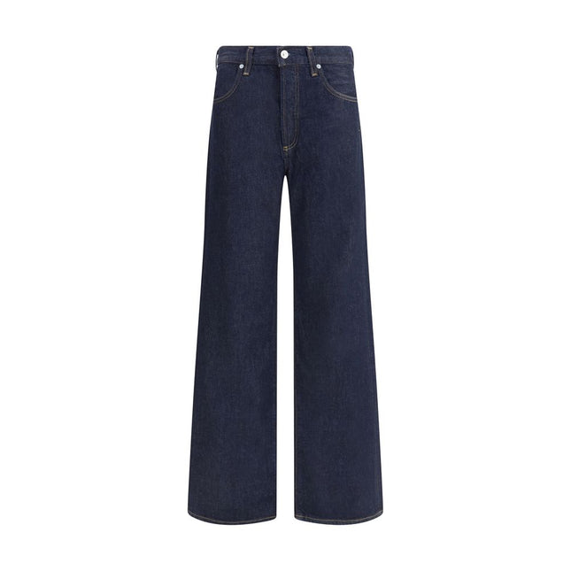 Citizens of Humanity Blue Recycled Cotton Straight-Leg Jeans
