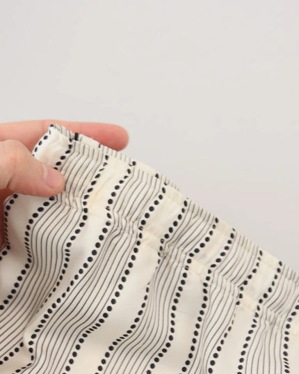 Dolce & Gabbana White Stripes Silk Lounge Trouser Pants