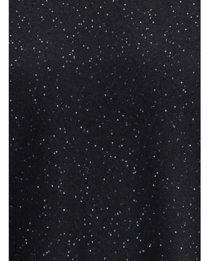 Fabiana Filippi Black Fleece Wool Sweatshirt