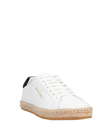 Palm Angels White Calfskin Low Top Sneakers